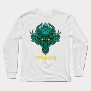 Feminism Dragon Long Sleeve T-Shirt